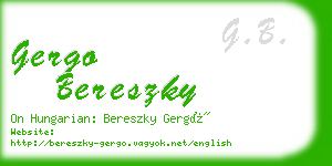 gergo bereszky business card